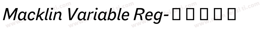 Macklin Variable Reg字体转换